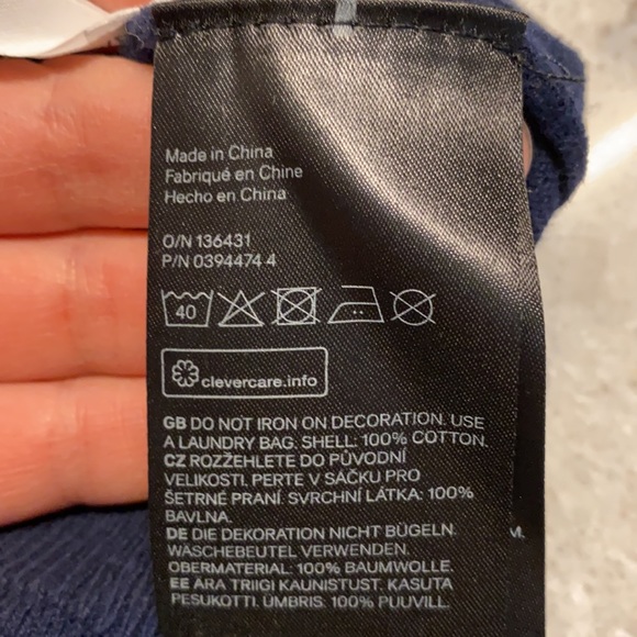 H&M Girls Navy Button Down Cardigan Sweater 100% Cotton Comfy size 2-4Y - Picture 7 of 8